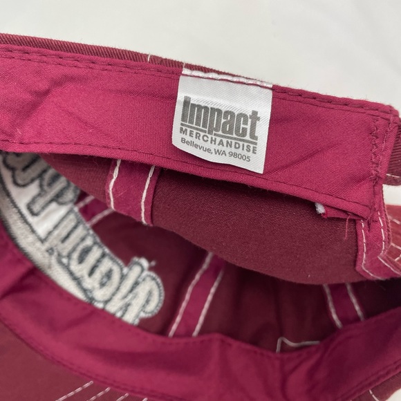 Navy Pier Ball Cap Maroon Silver Hat Embroidered Souvenir Adjustable Adult Sz - Picture 8 of 8